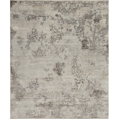 Amour Handmade Silk and Wool Floral and Oriental Area Rug