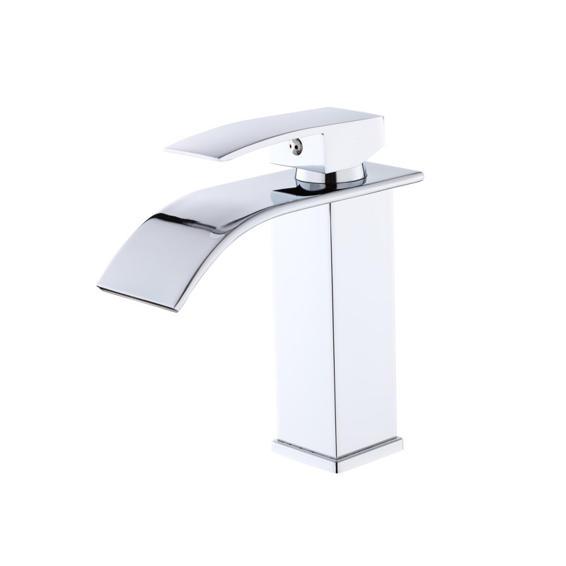 Robinet de salle de bain contemporain en acier inoxydable sans effort