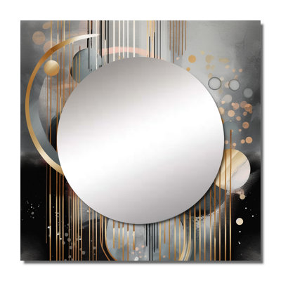 Kown - Grand miroir carré abstrait en marbre pour décoration murale