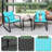 Hartranft 2 - Person Patio Dining Set Table, with Cushions Included-982227680