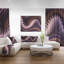 « mauve ondulations », art mural sur toile tendue-19242595