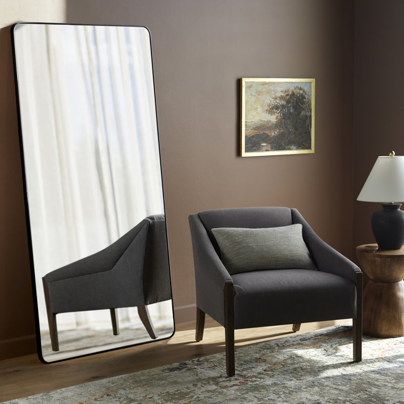 Destefano Essence Full Length Mirror, Black, 65" x 22"