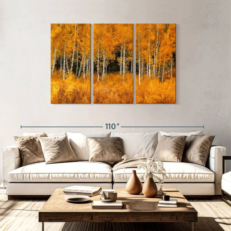 Harnek Grand Teton Aspen Trees, 48" H x 74" W