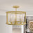 Kwong 3 - Light Living Room Steel Dimmable Glass Semi Flush Mount-1037918871