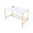 Gold Finish Writing Desk W/USB-1294296663