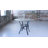 Hardrick 42'' Round Glass Dining Table with Crescent Style Metal Frame-28473373-28473369