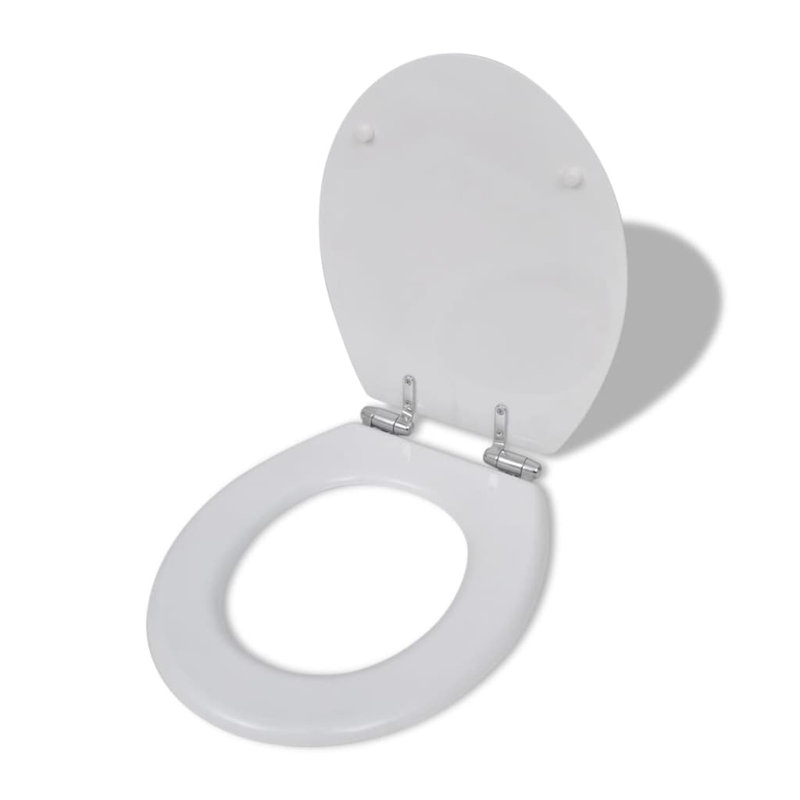 Eliel Soft Close Round Standard Toilet Seat, White