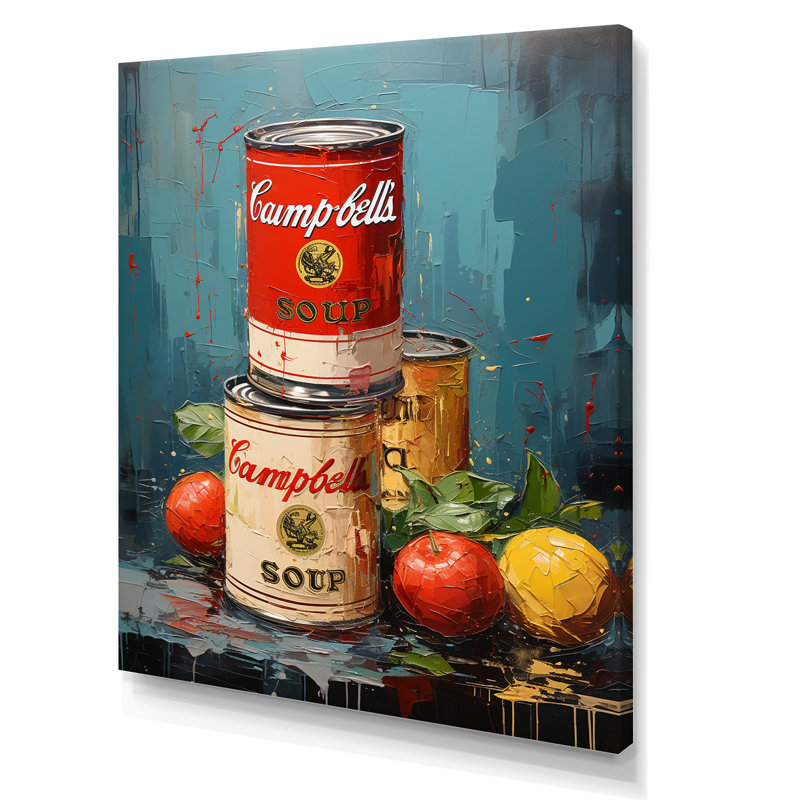Pop Art, impression sur toile Pop Art Soup, Popart Soup Sensation, H 40 po x l 30 po x P 1,5 po, Toile tendue