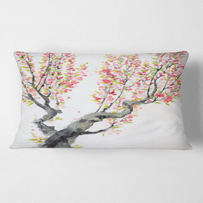 Housse et insert de coussin rectangulaire Flowers on Tree Branches