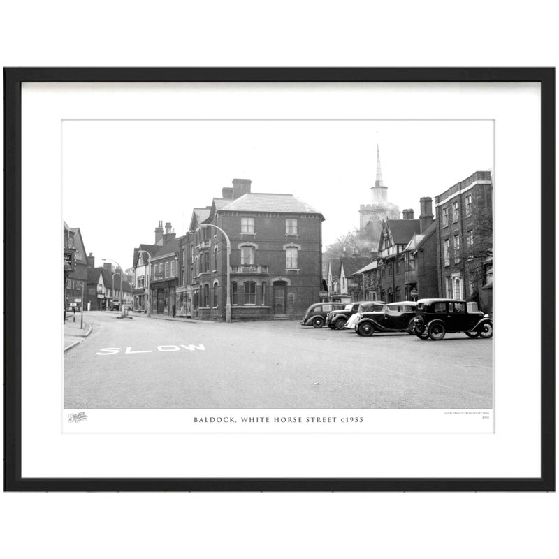 Baldock, White Horse Street C1955 - Single Picture Frame Print, 40cm H x 50cm W x 2.3cm D