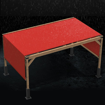 Colourtree Waterproof Pergola Cover Shade with Stainless Steel Weighted Rods and Grommets