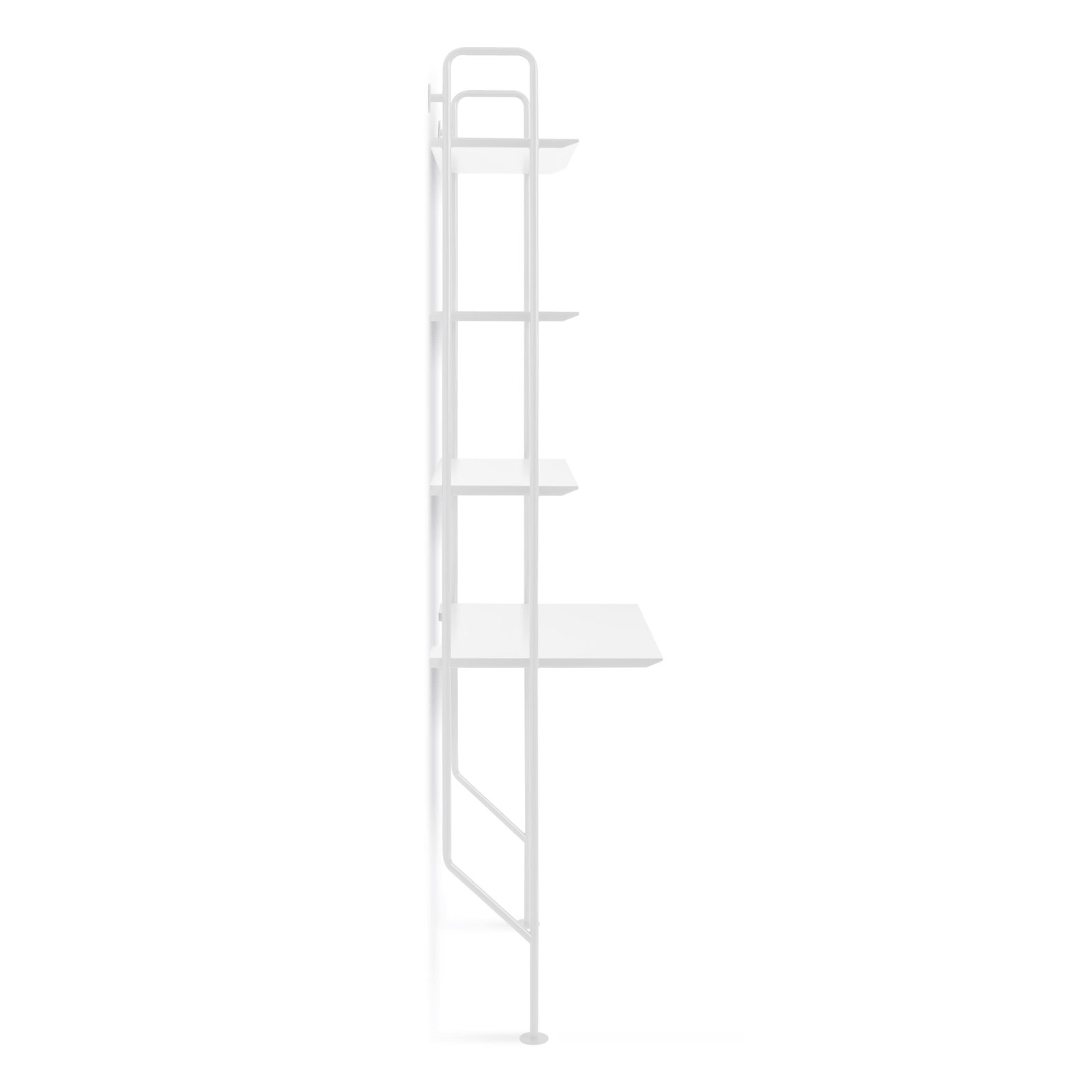 Hitch 28 " Bookcase, White Body/White Cubbie