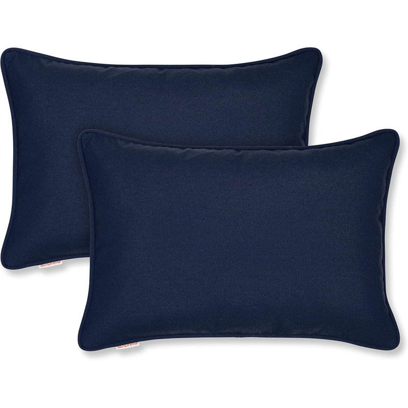 Housse de coussin Sunbrella, Polyester, Rectangle H 13 po x l 20 po, Indigo