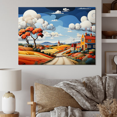De Stijl Style County Side II - campagne, reproduction d'art sur toile