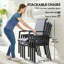 Ensemble de 4 chaises de patio pour l'extérieur, empilables, gris
