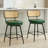 Swivel Upholstered Counter Stools With Rattan Back-970377917-970377915
