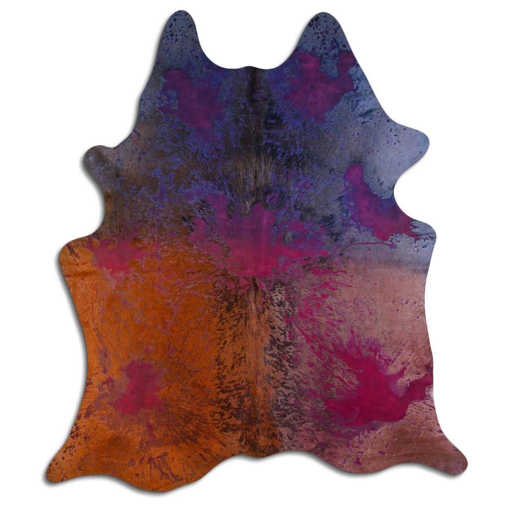 Foundry Select ACID WASHED HAIR ON Cowhide RUG DISTRESSED COLORFUL 3 ...