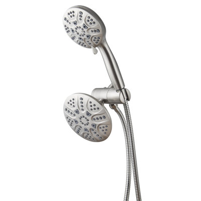 Ana Bath 6-Inch Multi Function (with Pause Function) Dual Shower Head with 5-Ft Hose