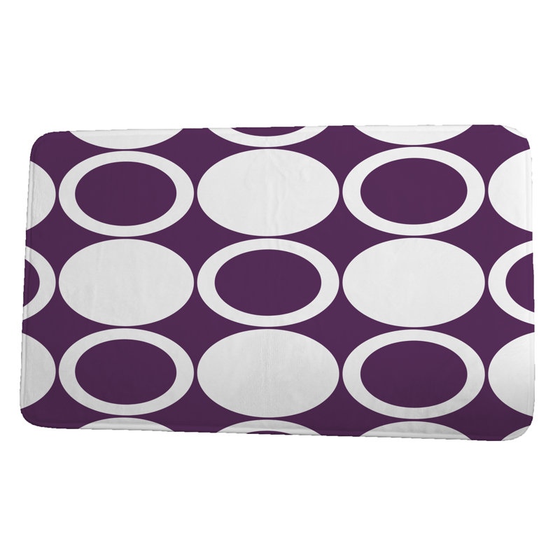 Tapis de bain Leis ModCircles, l 24 po x L 36 po, Mauve