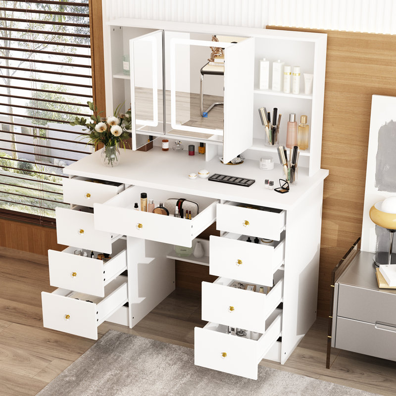 Dressing Table With 9 Drawers