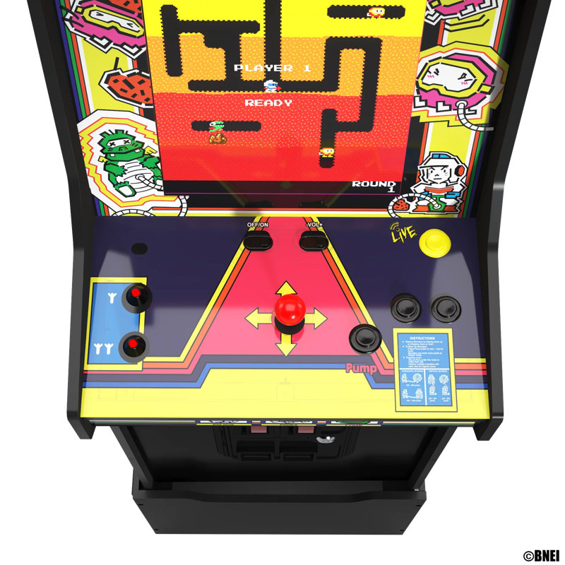 Arcade1up Dig Dug Bandai Namco Legacy Edition Arcade With Riser And Light-up Marquee