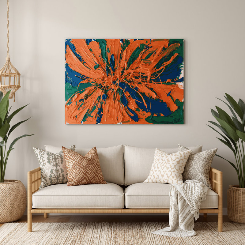Art mural en métal Neo Expressionism 55, H 240 po x l 240 po x P 0,05 po