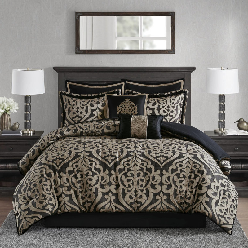 Édredon très grand 8 pièces, coussin brodé, matériau, conception réversible facile d'entretien, décoration