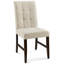 Chaise d'appoint de salle à manger rembourrée en tissu Promiscate Biscuit par Modway-754950661