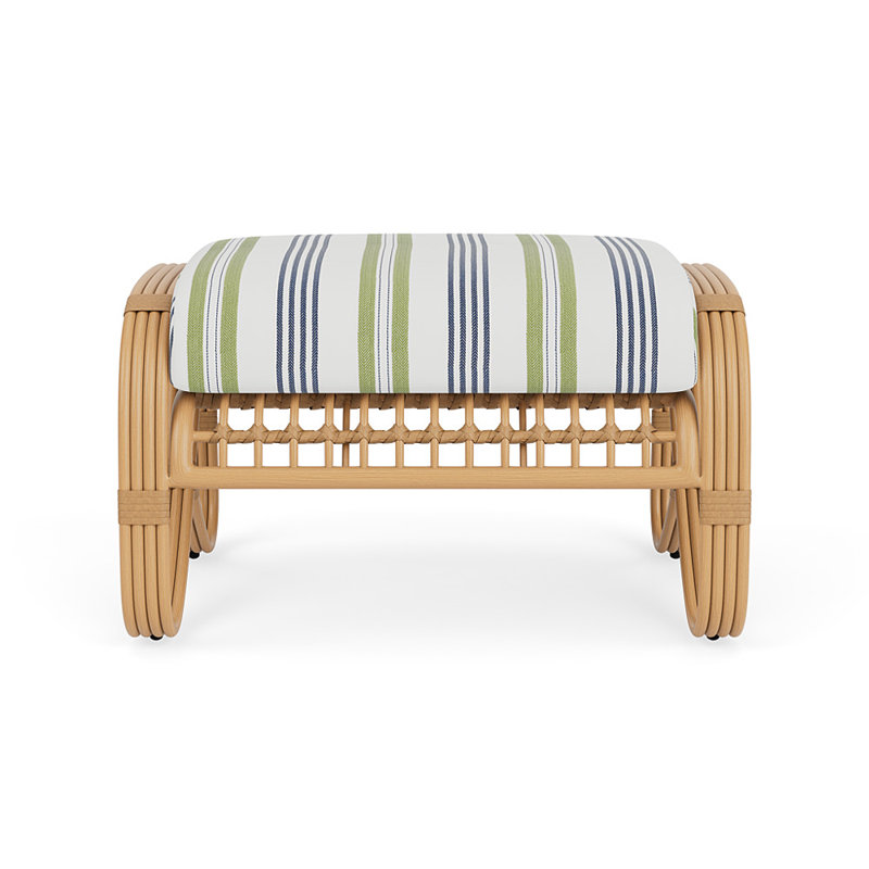 Riviera Outdoor Ottoman, Berkely Hall Green