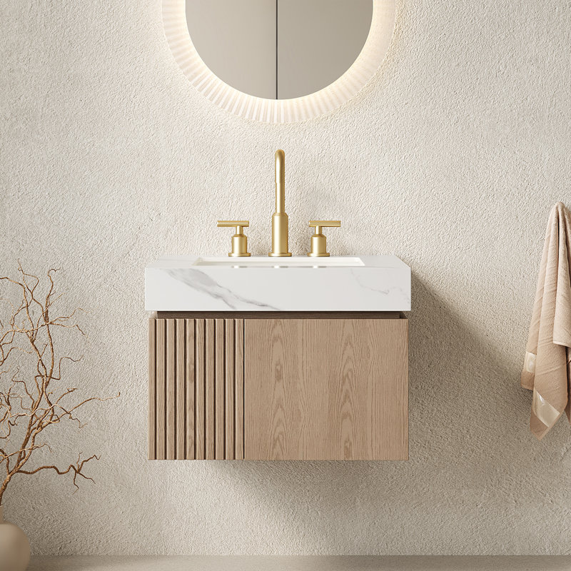 Meuble-lavabo moderne (doit inclure le meuble-lavabo et le lavabo) avec rangement