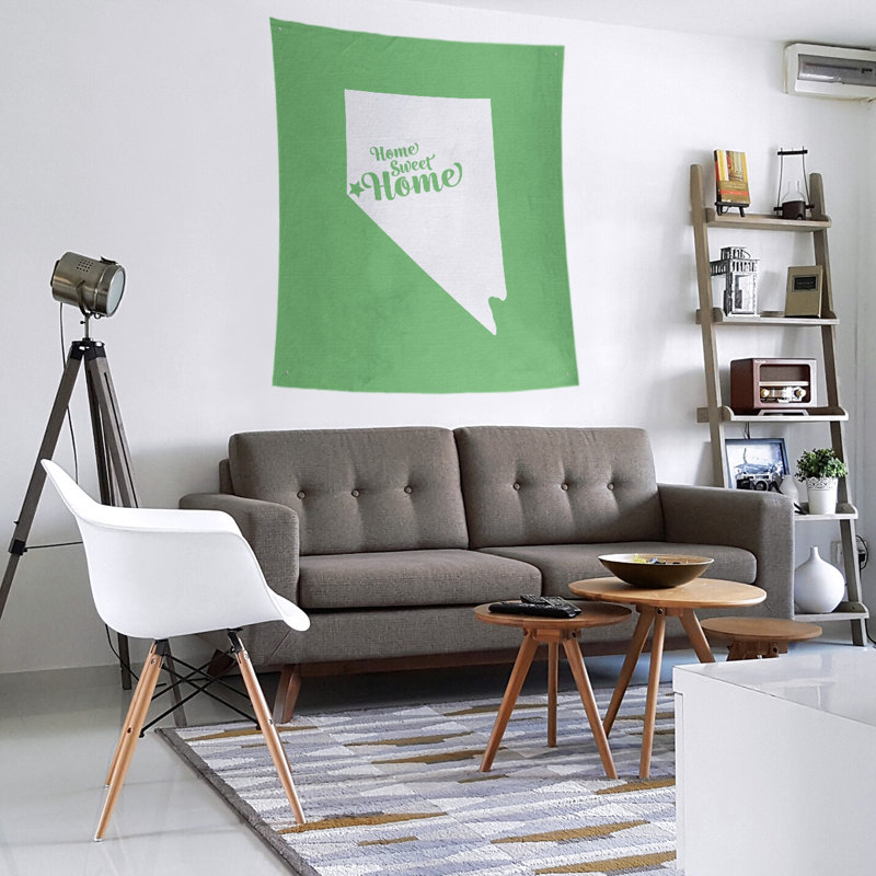 Tapisserie murale Home Sweet Carson City, H 104 po x l 88 po, Vert