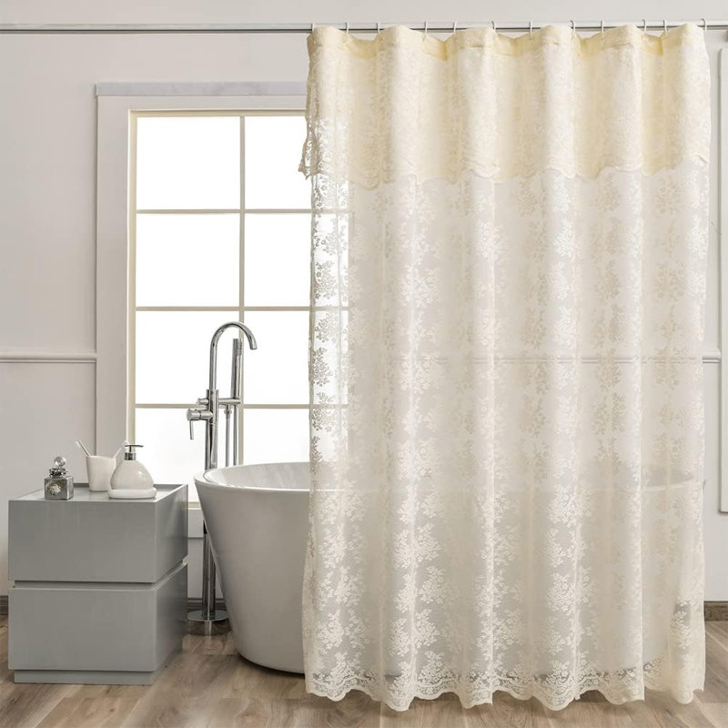 Rideau de douche Ivory Lace - Rideau de douche Shabby Chic Flower
