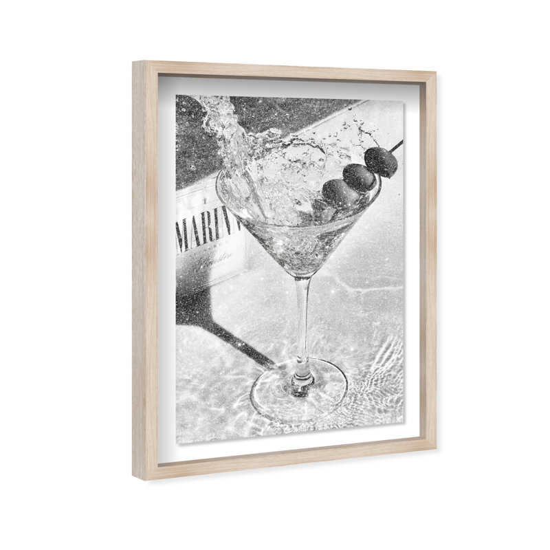 Chill Time II Shadowbox Food & Beverages Print by Oliver Gal, Black Frame, 10 x 15, 16.5"H x 11.5"W, Natural Oak Shadowbox