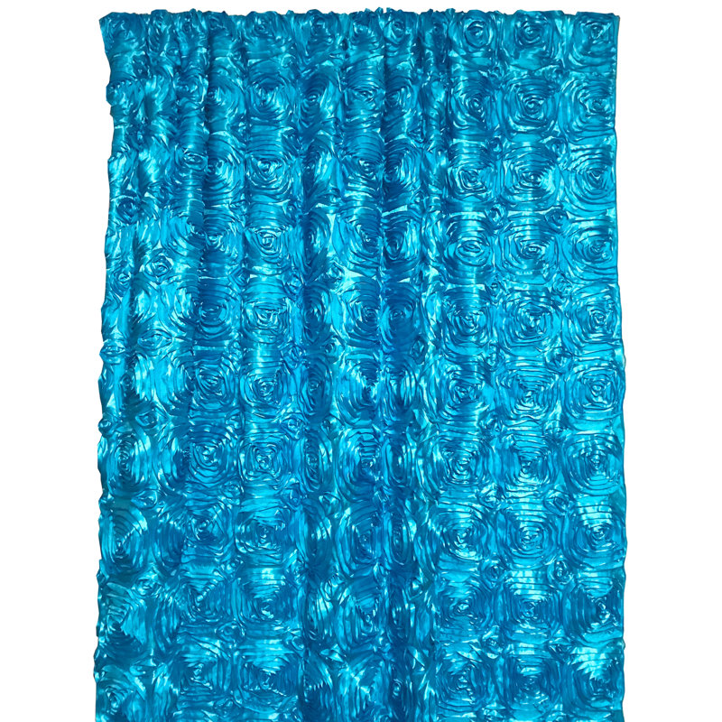 Rideau obscurcissant en polyester Pekanbaru, L 54 po x L 120 po, Turquoise