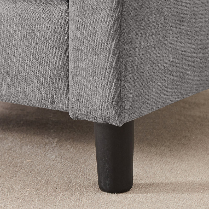 Fauteuil d'appoint confortable 34,65 po Danaysha, Gris clair