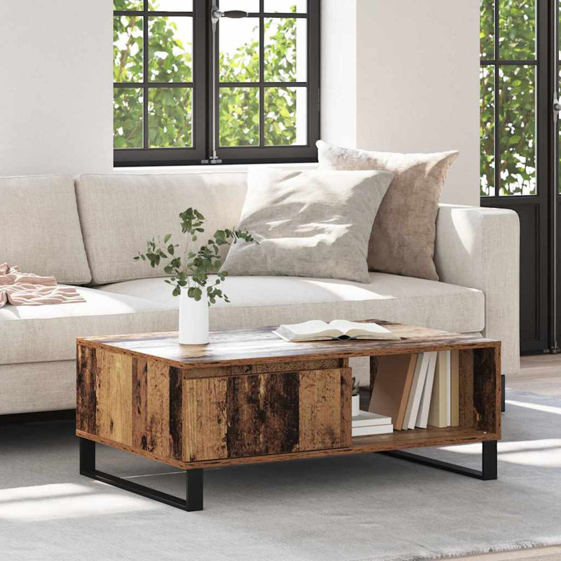 Coffee Table with Storage, Old Wood