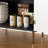 Buffet Sideboard Cabinet With 2 Doors, Modern Kitchen Cabinet With Golden Handles & Legs, Adjustable Shelf, Accent Coffee Bar Storage Sideboard For Kitchen, Living Room-698654676