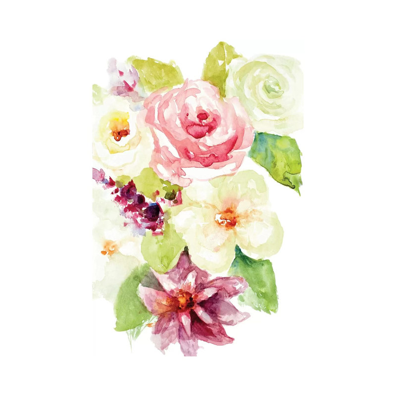 Summer Blooms by Lanie Loreth - Wrapped Canvas Painting, 20.32 cm H x 30.48 cm W
