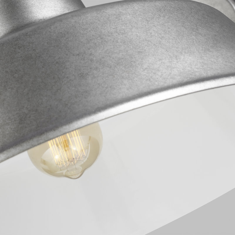 Luminaire de grange d'extérieur Blakeston, Étain patiné, H 13,5 po x l 14 po x P 14 po, Non