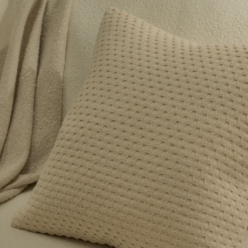 Natural Square Throw Pillow Cover