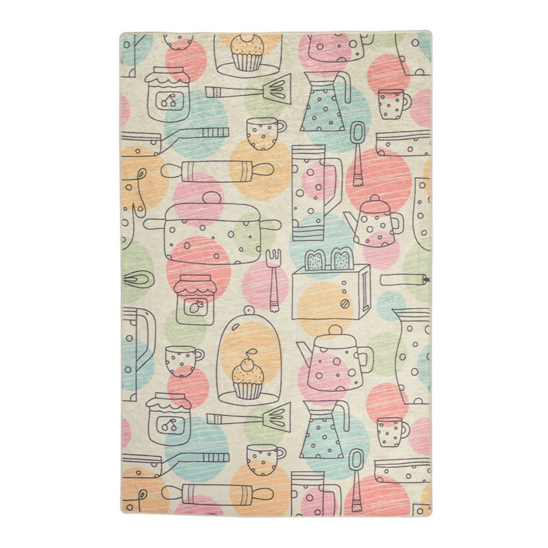 Antibacterial Non-Slip Area Rug, 100% Polyester, 47.2 x 70.9 inches | 0.16 in Pile Height, Machine Washable, Durable Felt Base | Perfect for Living Room, Bedroom, & Dining Room | Soft, Stylish, and Easy to Maintain
