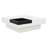Rubbina Elegant Coffee Table – Sleek White Lacquer Surface with Plinth Base for Modern Living Rooms