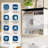 Farmhouse Wall-Mounted Bathroom Storage Cabinet with Barn Doors & Drawer, 23.6" Wide Adjustable Shelving