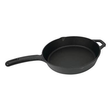 Outset Deep Dish Cast Iron Grill Pan for Pizza and Paella 76613