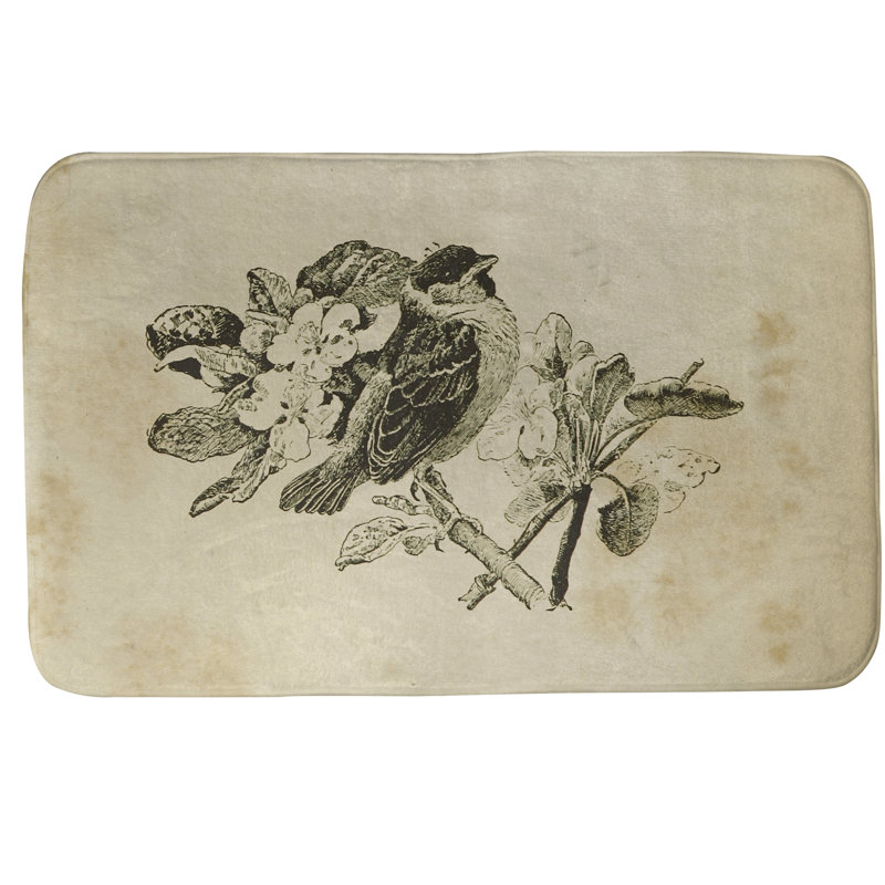 Tapis pour salle de bain oiseau Fawcett, l 17 po x L 24 po