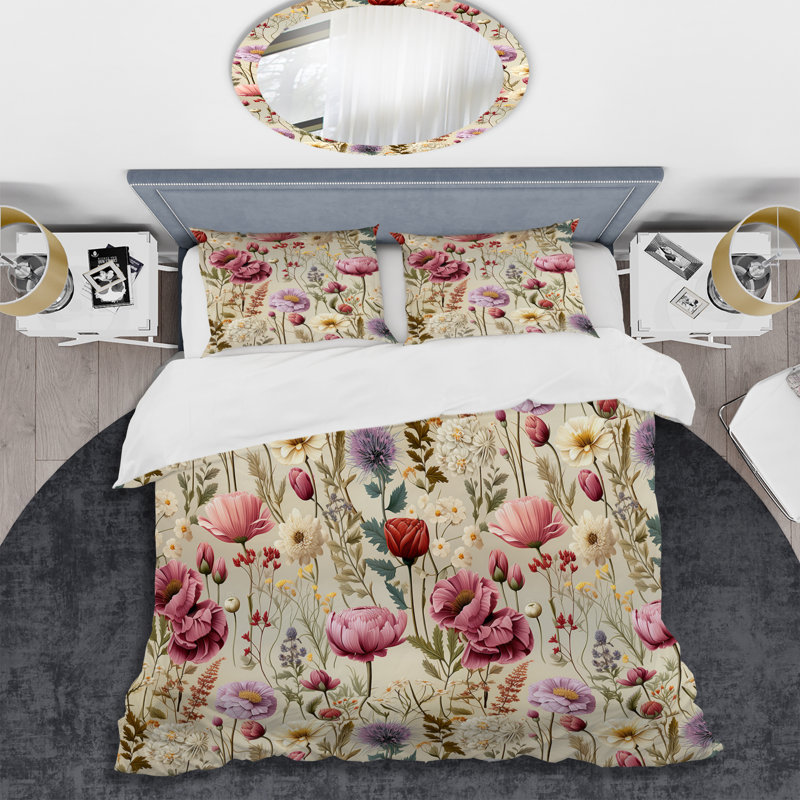 Ensemble de housse de couette Enchanted Garden, Housse de couette pour très grand lit et 2 très