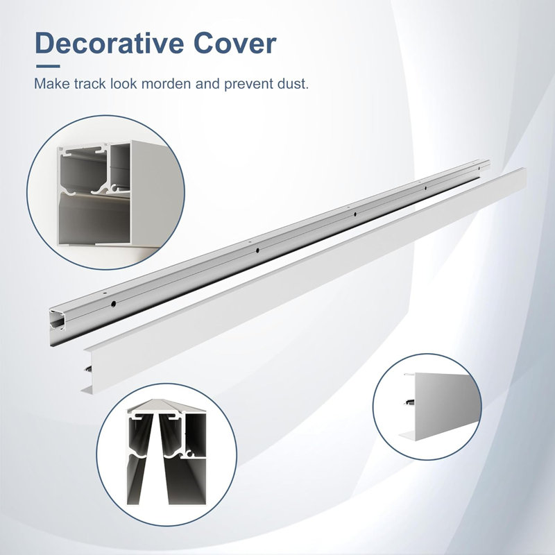 Sliding Standard Single Track Barn Door Hardware Kit(Doors Not Included), Silver