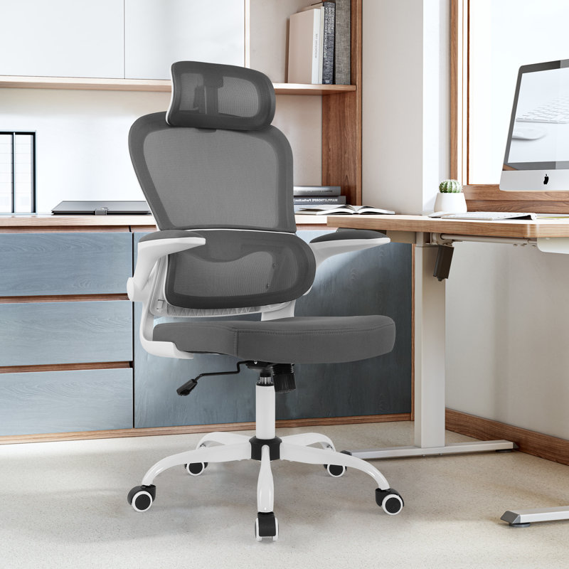 Chaise de bureau Manjesh, Gris