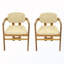 Chaise d'appoint d'extérieur en bois (ensemble de 2)