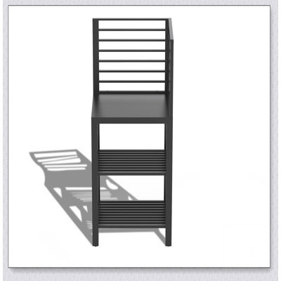 Îlot de cuisine extérieur avec rangement, aluminium, support de rangement double